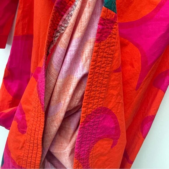 Vintage 1966 Marimekko abstract red maxi dress with quilted hem Art to wear - Picture 9 of 15